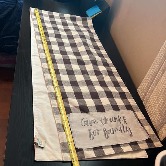 Bundle The Prairie Table runner “Give thanks for family” +ceramic coasters NEW - Picture 11 of 17